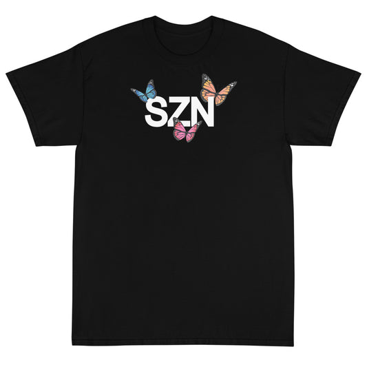 "SZN" Black Butterfly Tee